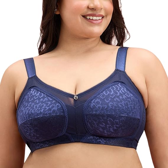 NYKD Women’s Nylon Blend Ultimate Shape & Support No-Bulge Bra Full Coverage, Non-Padded, Wireless with Back Closure